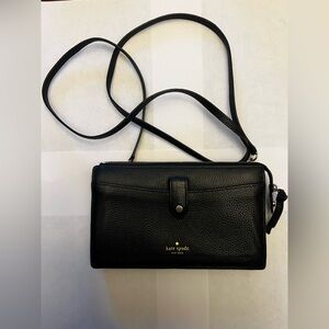 Kate Spade Black Pebbled Leather Crossbody Bag